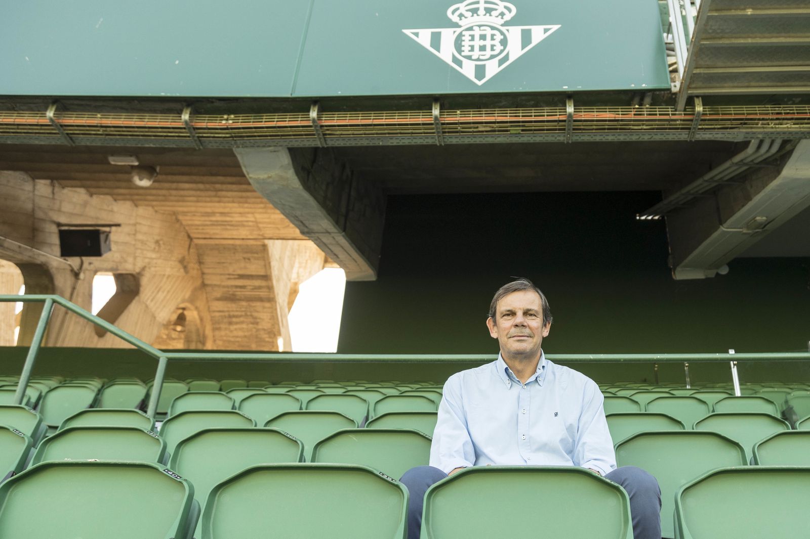 Juanma Rodríguez, en el estadio BenitoVillamarín