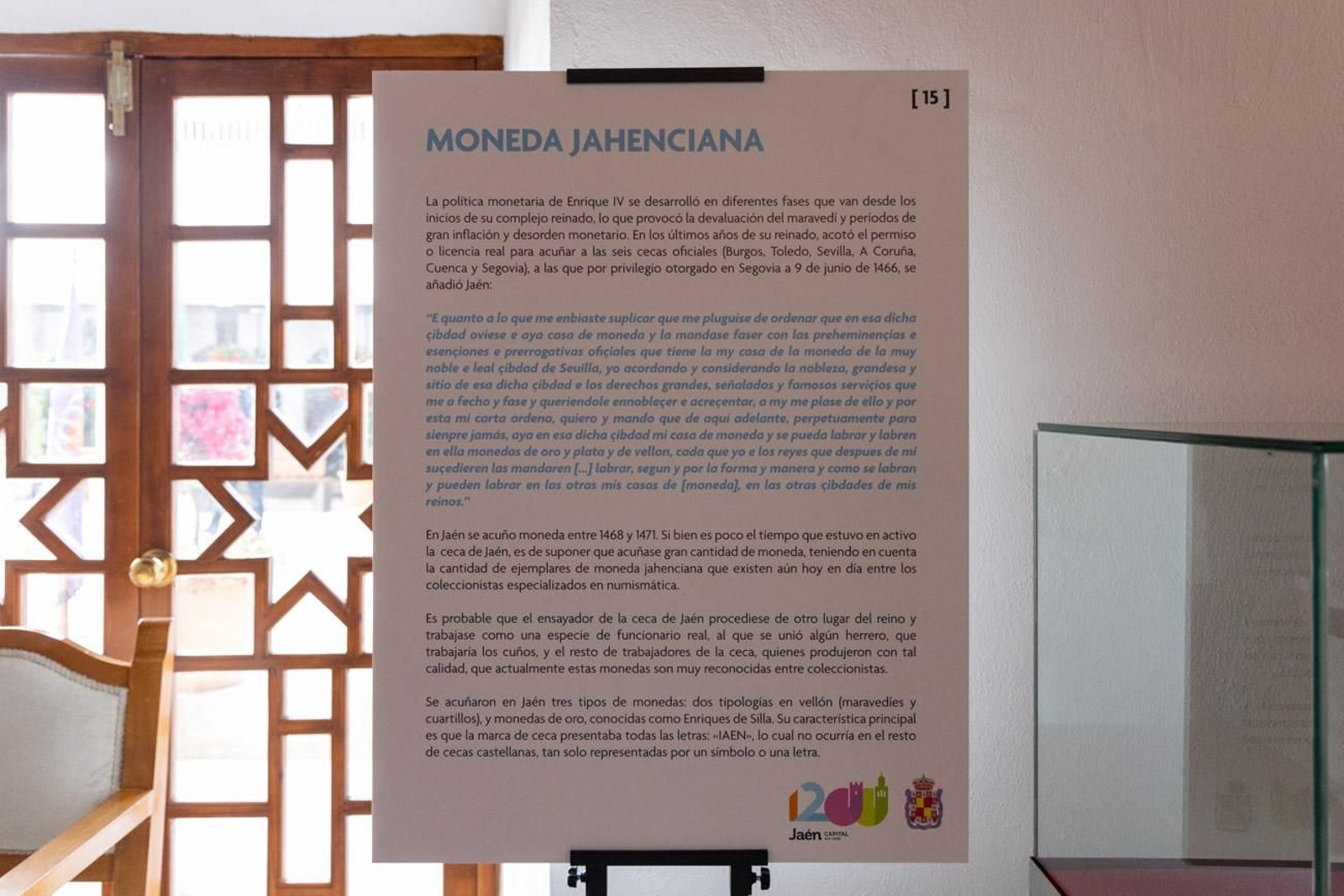 Reapertura del Salón Mudéjar tras su restauración, coincidiendo con la inauguración de la exposición 'Jaén: 825-2025' conmemorativa del 1.200 aniversario