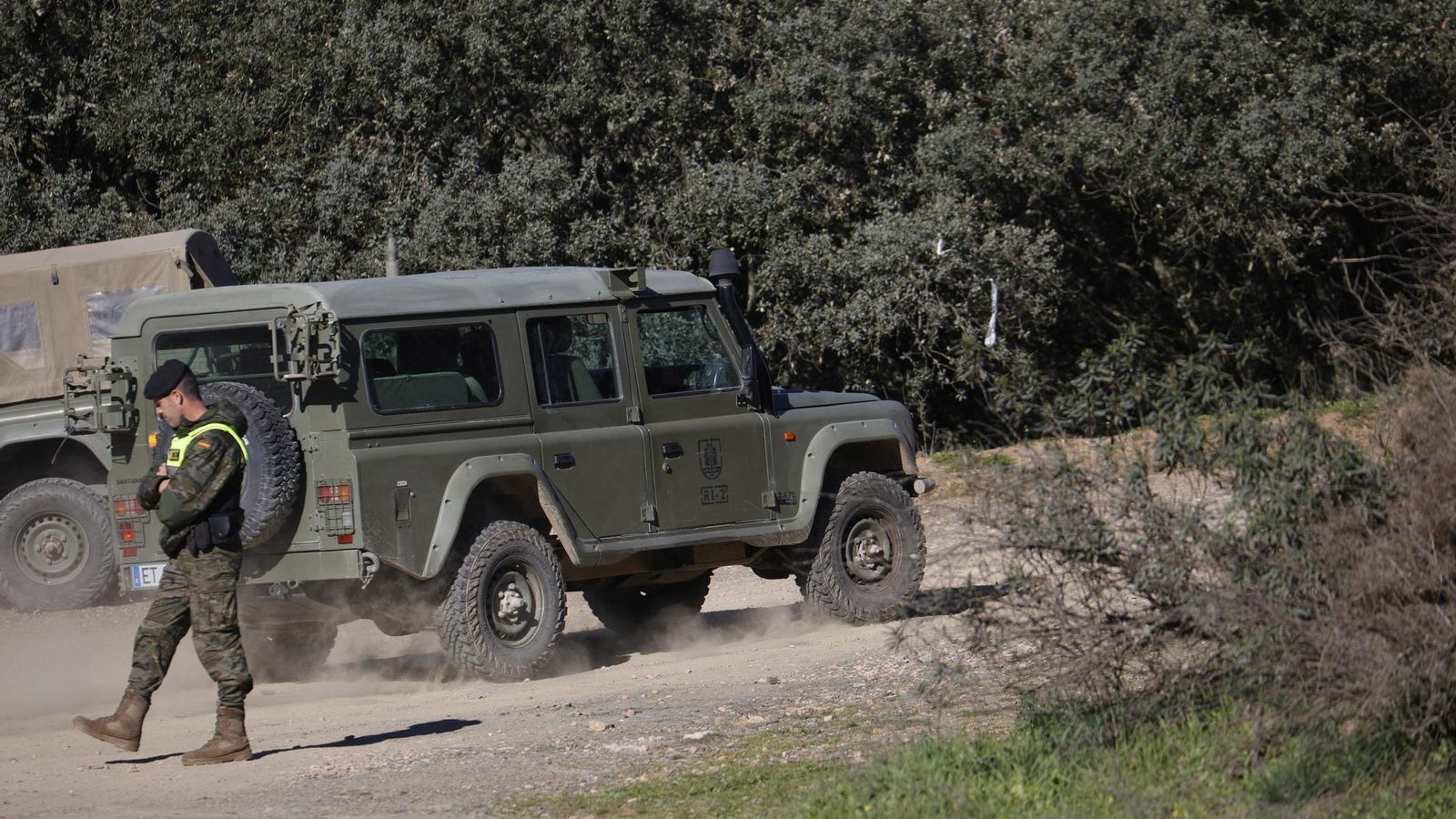 Control de acceso al paraje de la Casa Mata, en Cerro Muriano.
