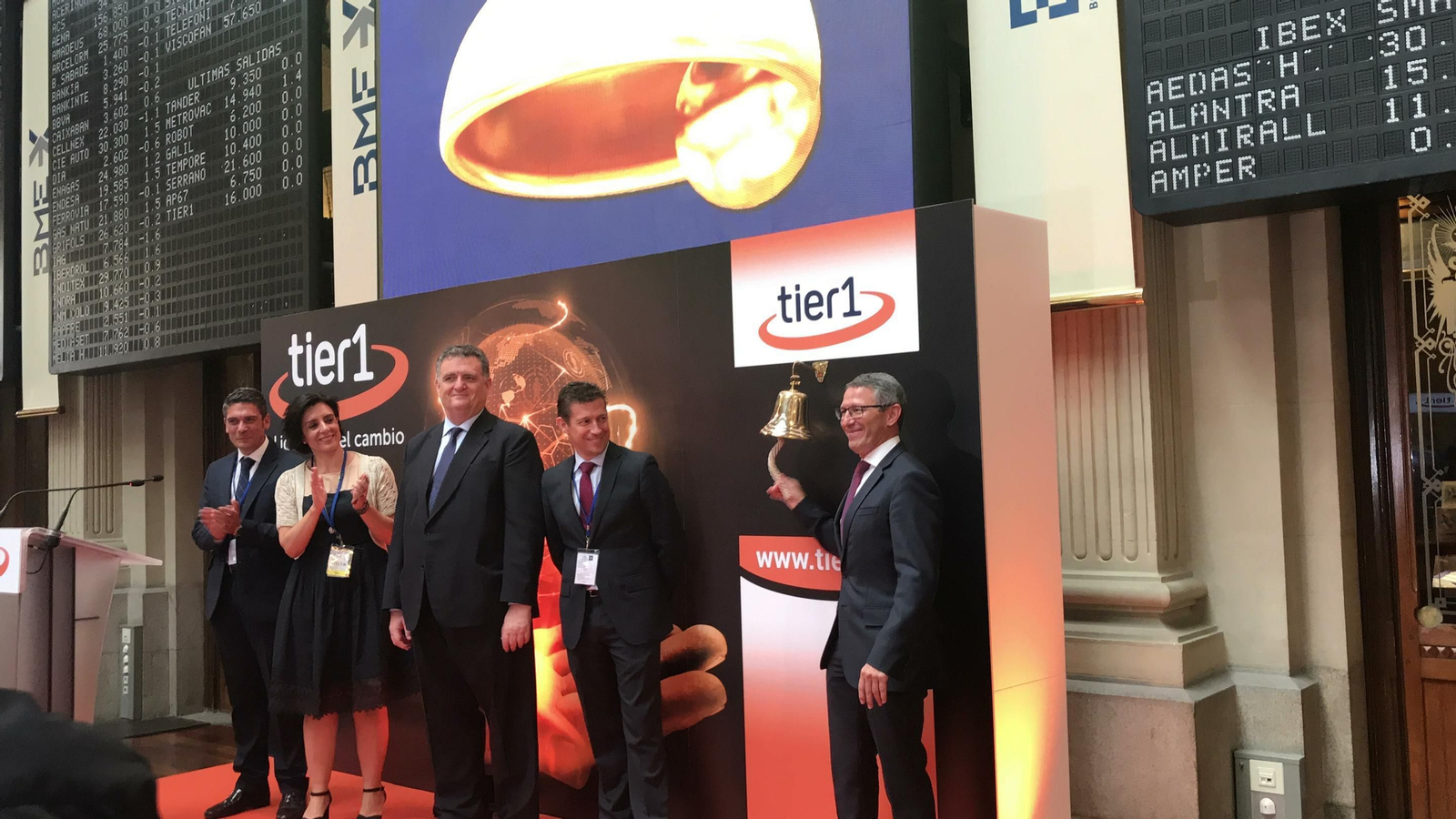Responsables de Tier1, en la salida a Bolsa de la compañía