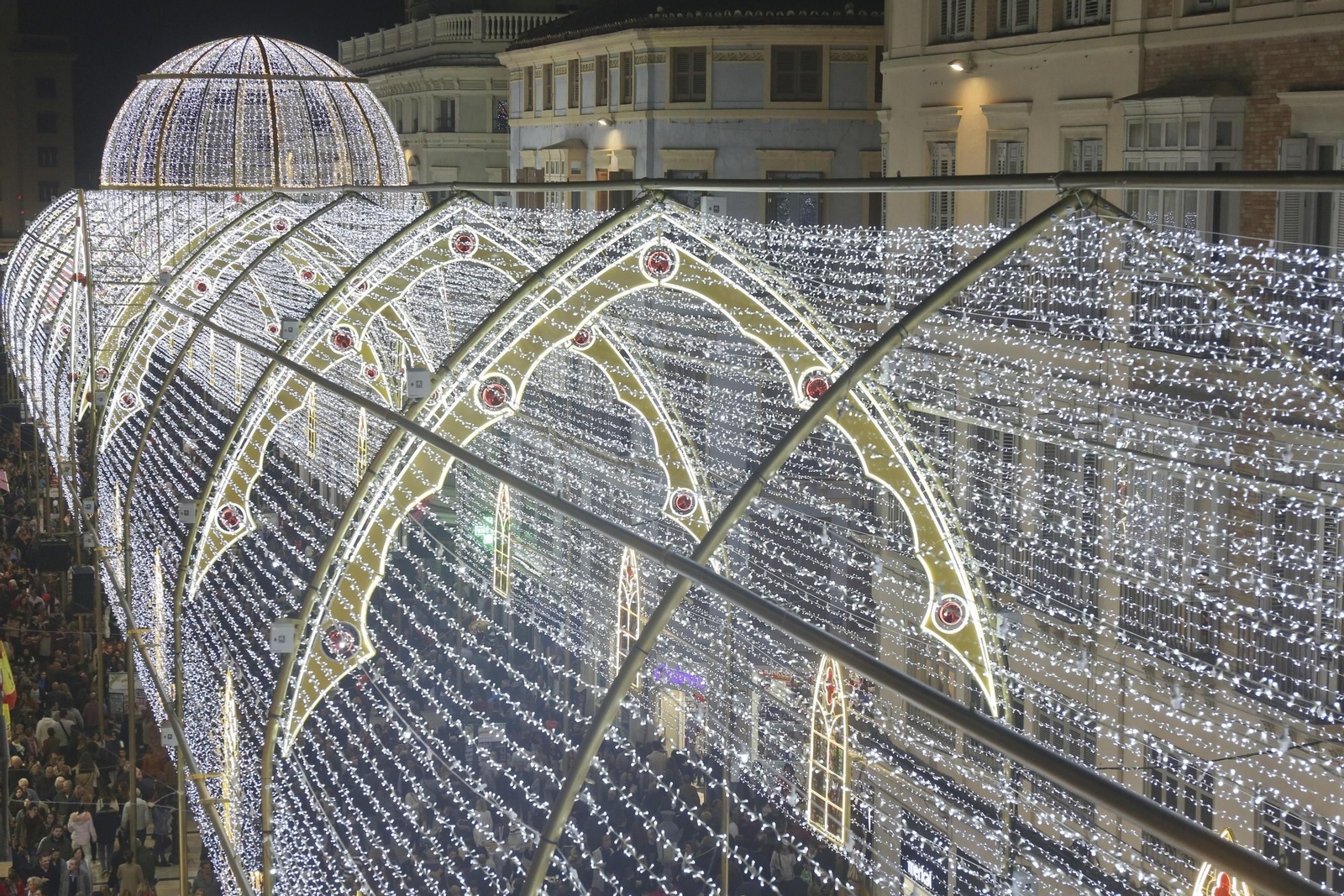 El alumbrado de Navidad de las calles de Málaga capital