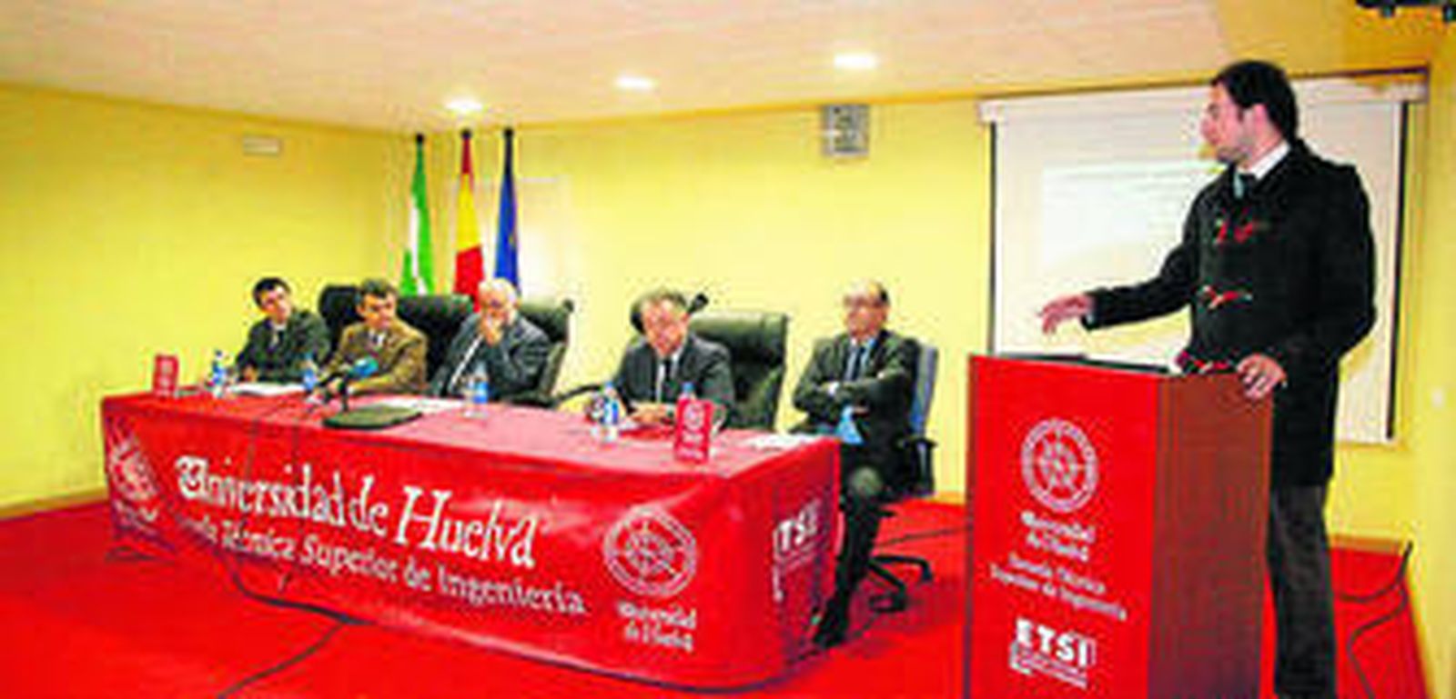 Inauguración de las jornadas mineras, ayer.