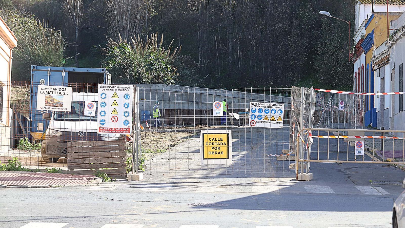 Obras en el entorno de la Fuente Vieja.