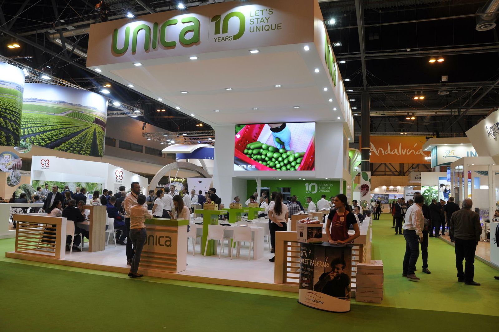 Expositor de Unica Group en la última edición de Fruit Attraction, en 2018.