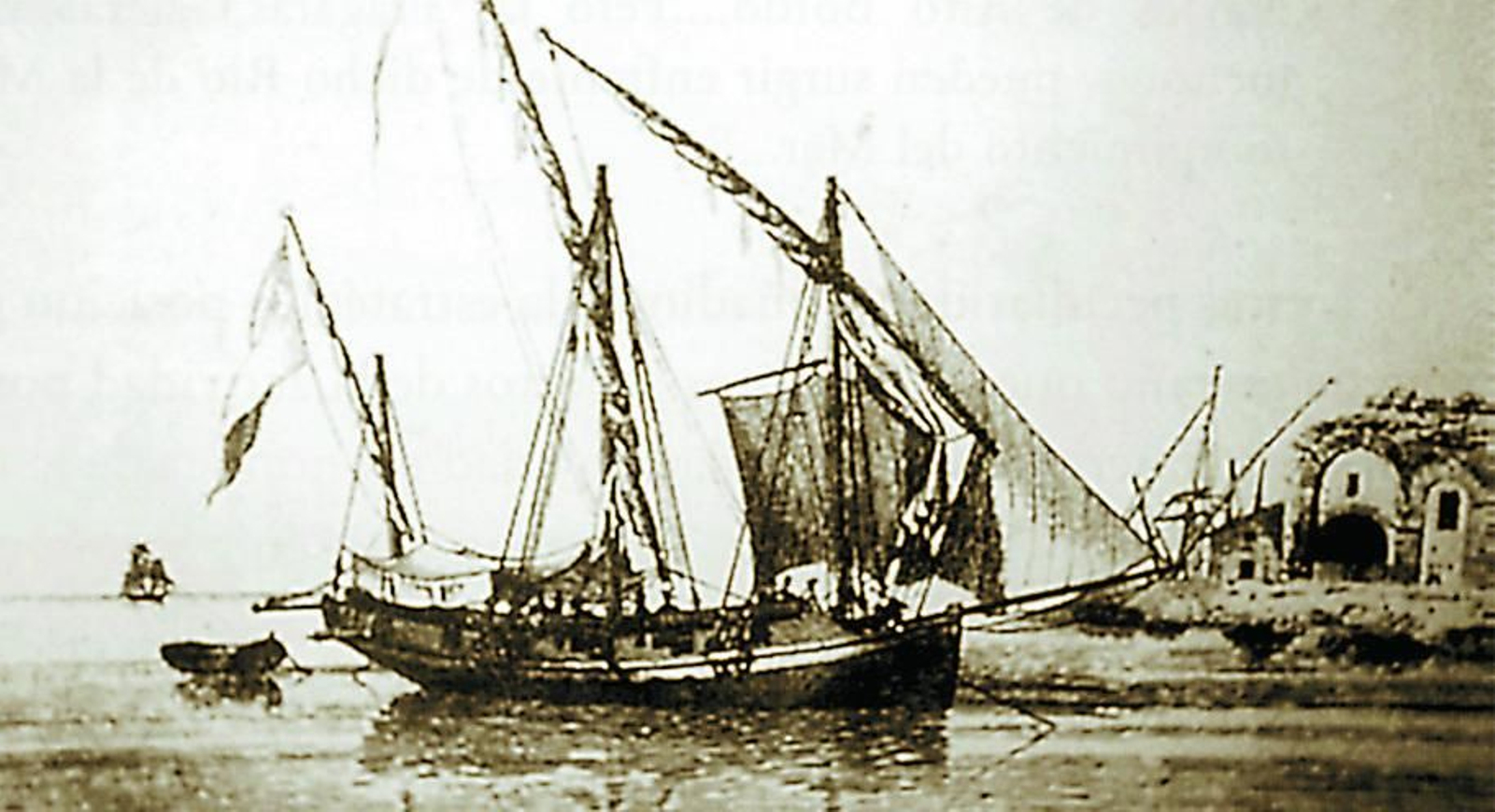 Un barco en el antiguo puerto de Algeciras.