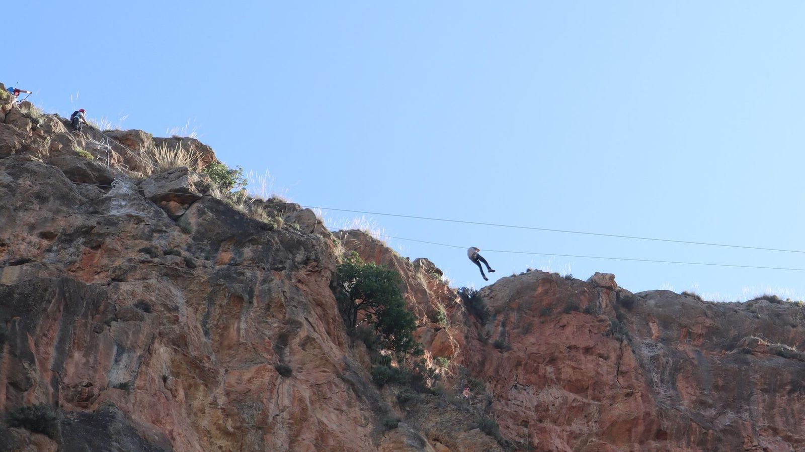 Una de las tirolinas del itinerario