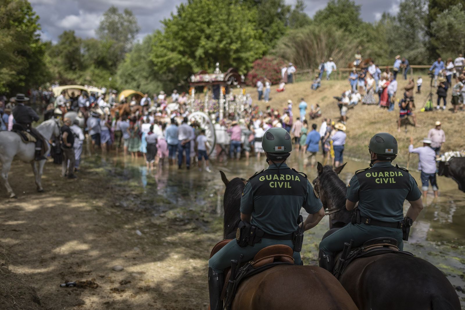 Guardias civiles en el Quema el año pasado.