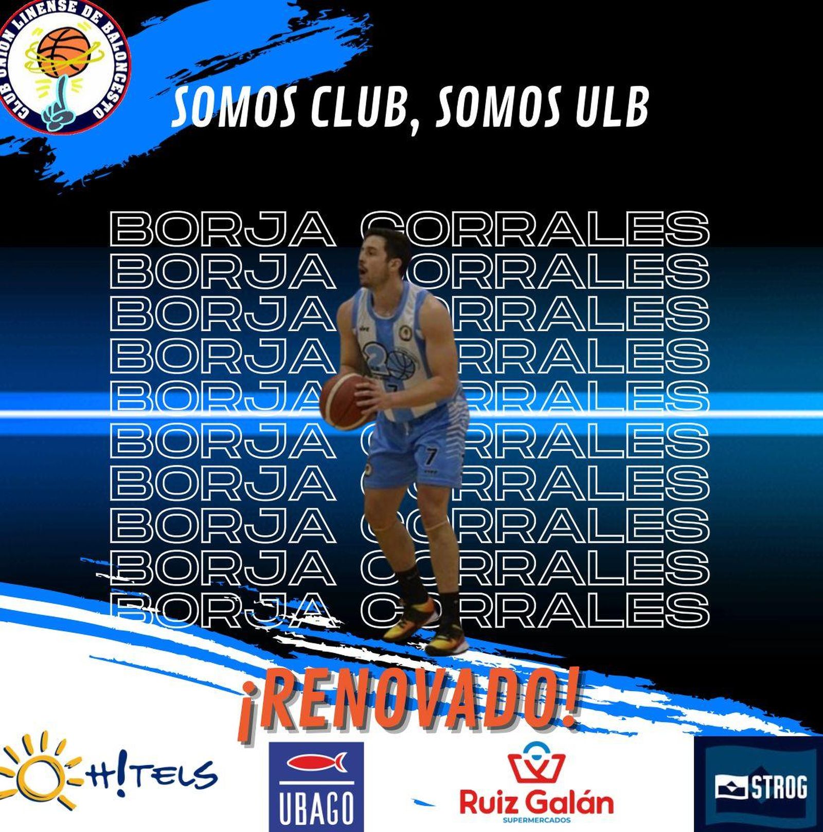 El anuncio de la renovación de Borja Corrales.