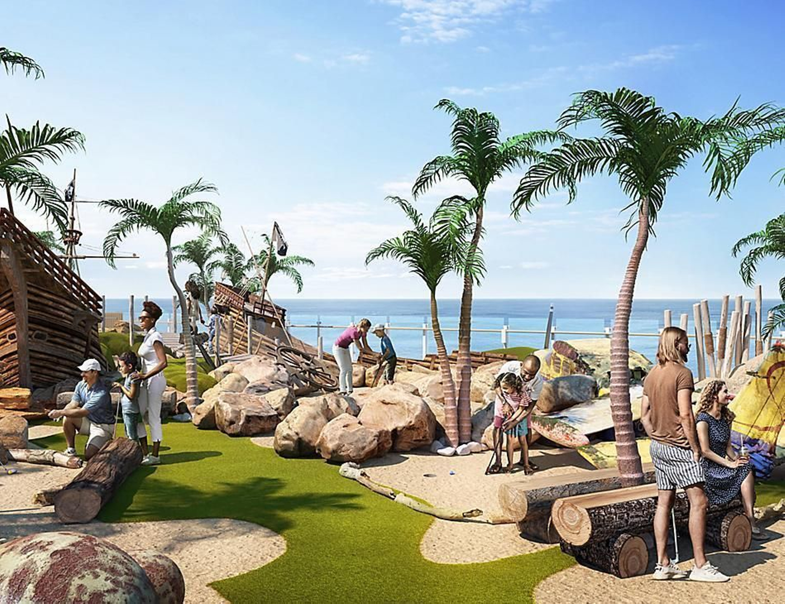 Imágenes del impresionante interior del crucero 'Icon of the Seas', el más grande del mundo