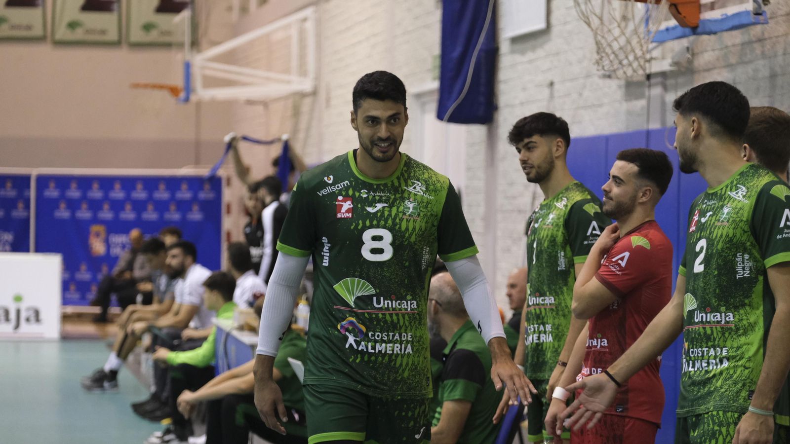 El gallego sonríe en uno de los compromisos ligueros de los verdes en casa.