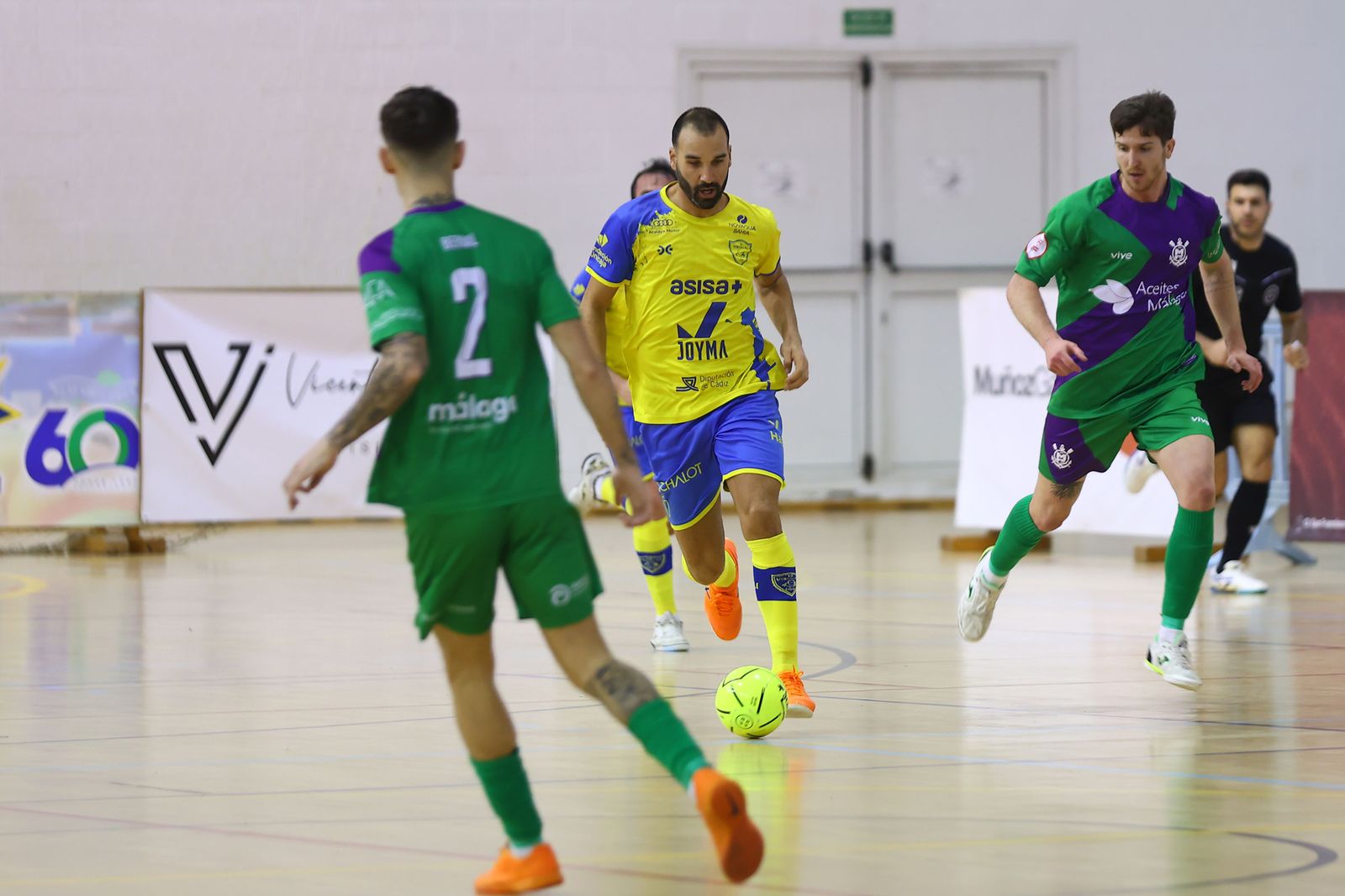 Una jugada del partido.