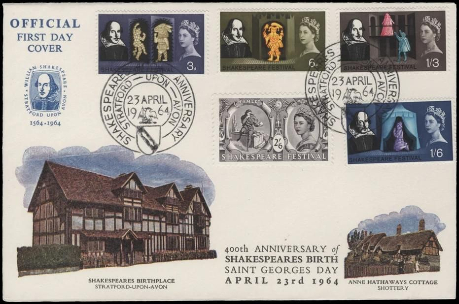 Una de los sellos centrados en Shakespeare.
