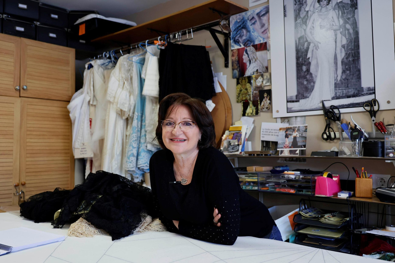 María Ramos, en su taller.