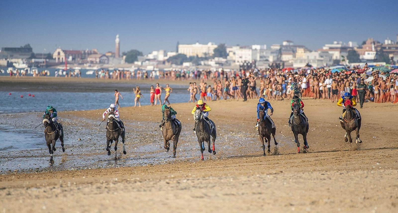 Imagen de las carreras de caballos de Sanlúcar.