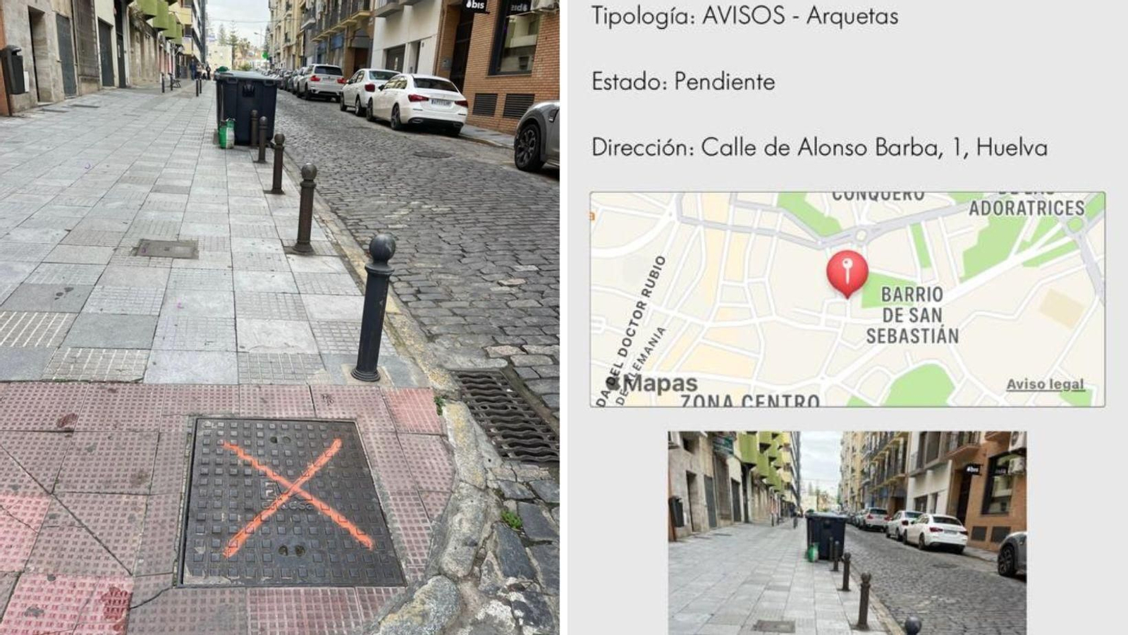 Indignación en Huelva: un perro sufre una descarga eléctrica al pisar una arqueta en pleno centro de la capital Indignación en Huelva: un perro sufre una descarga eléctrica al pisar una arqueta en pleno centro de la capital