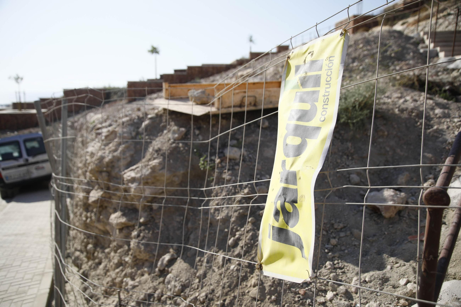 Las imágenes de los escombros en las obras de San Cristóbal de Almería