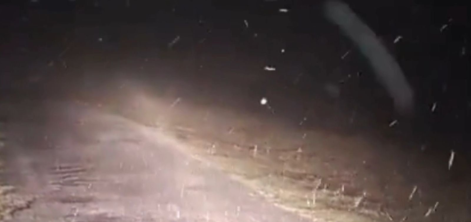 Nieva de manera efímera en San Cristóbal, Huelva.