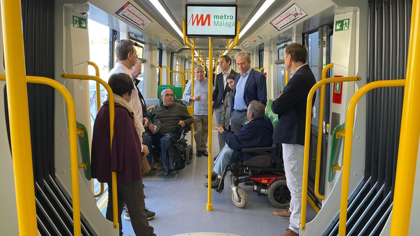 Uno de los nuevos trenes del Metro de Málaga