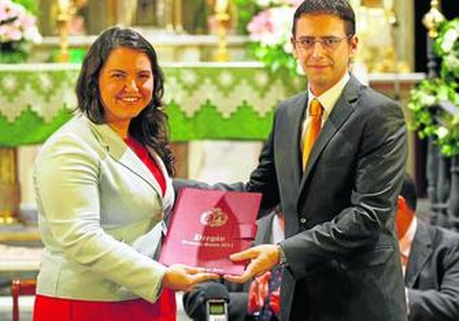 Mar Vázquez y Sergio Cíes, el sábado por la noche en el convento del Espíritu Santo.