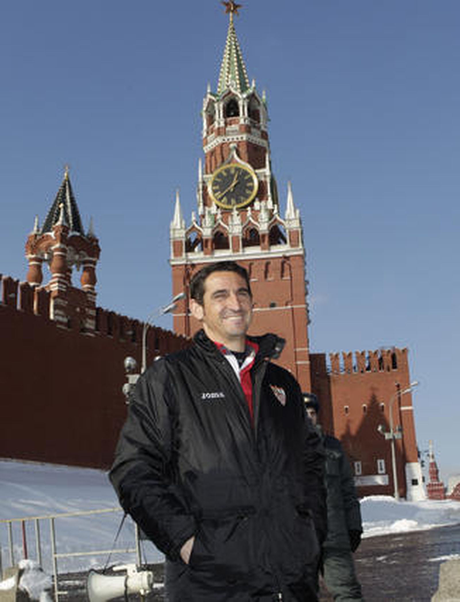 Jiménez en Moscú, en el desplazamiento para medirse al CSKA.

Foto: Antonio Pizarro