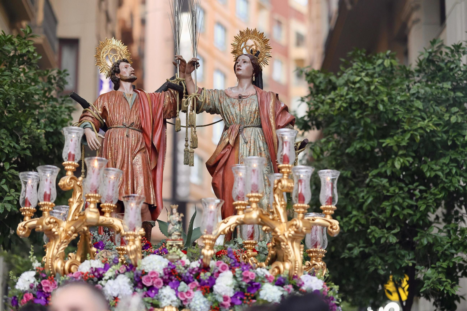 La procesión de los Santos Patronos de Málaga, en fotos