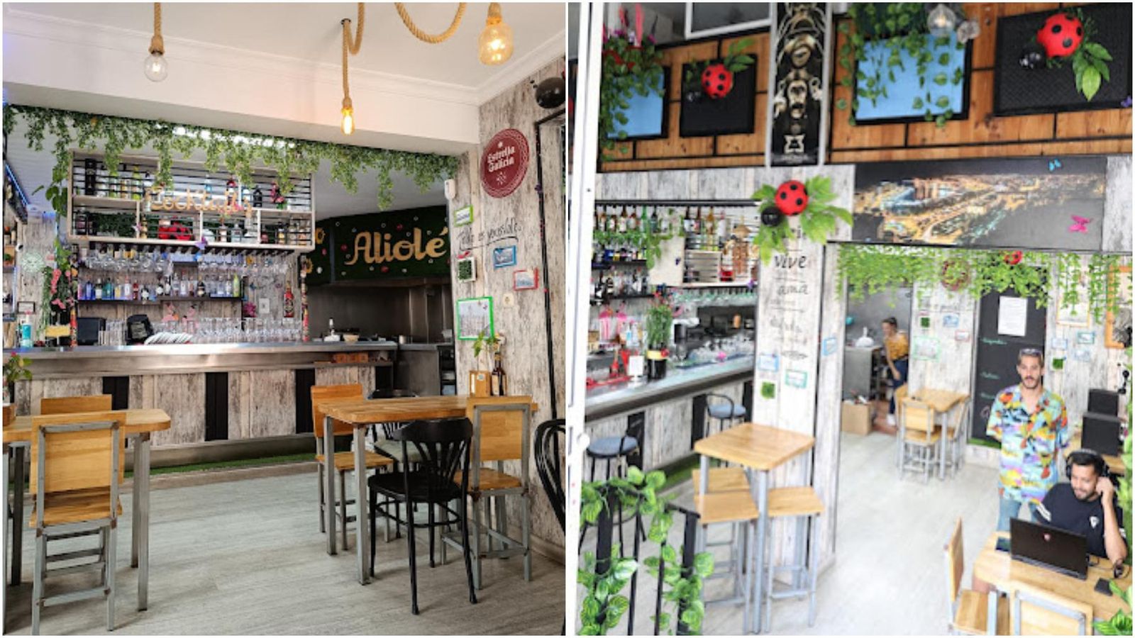 El interior de la Tapería Aliolé.