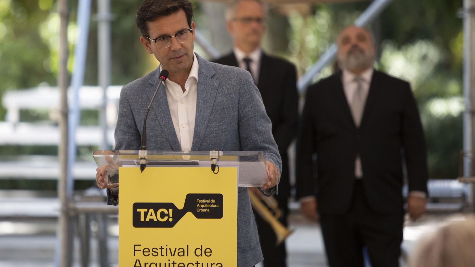 El alcalde de Granada, durante su intervención en la apertura del TAC!