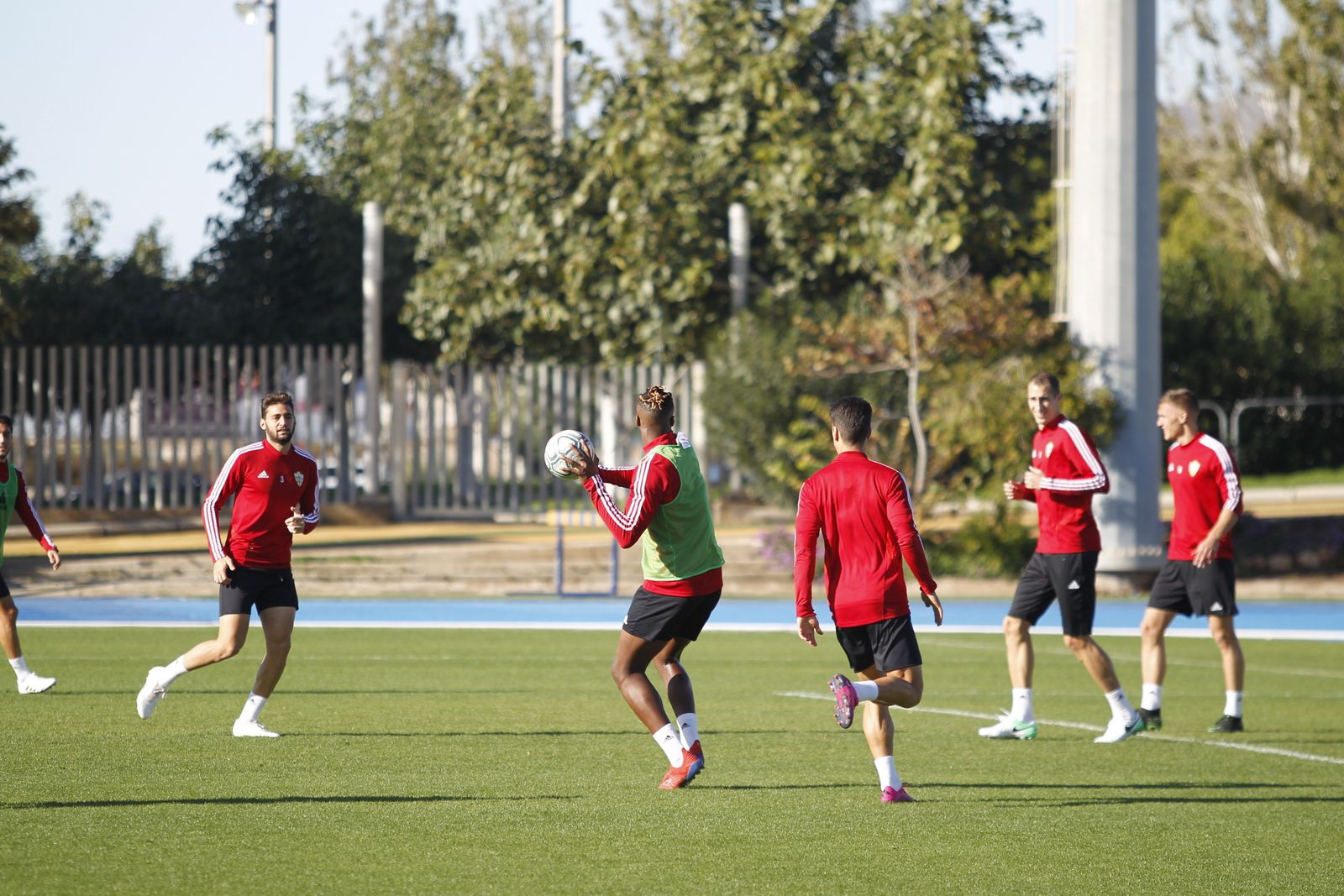 Fotogalería del entrenamiento del Almería previa al partido ante el Numancia