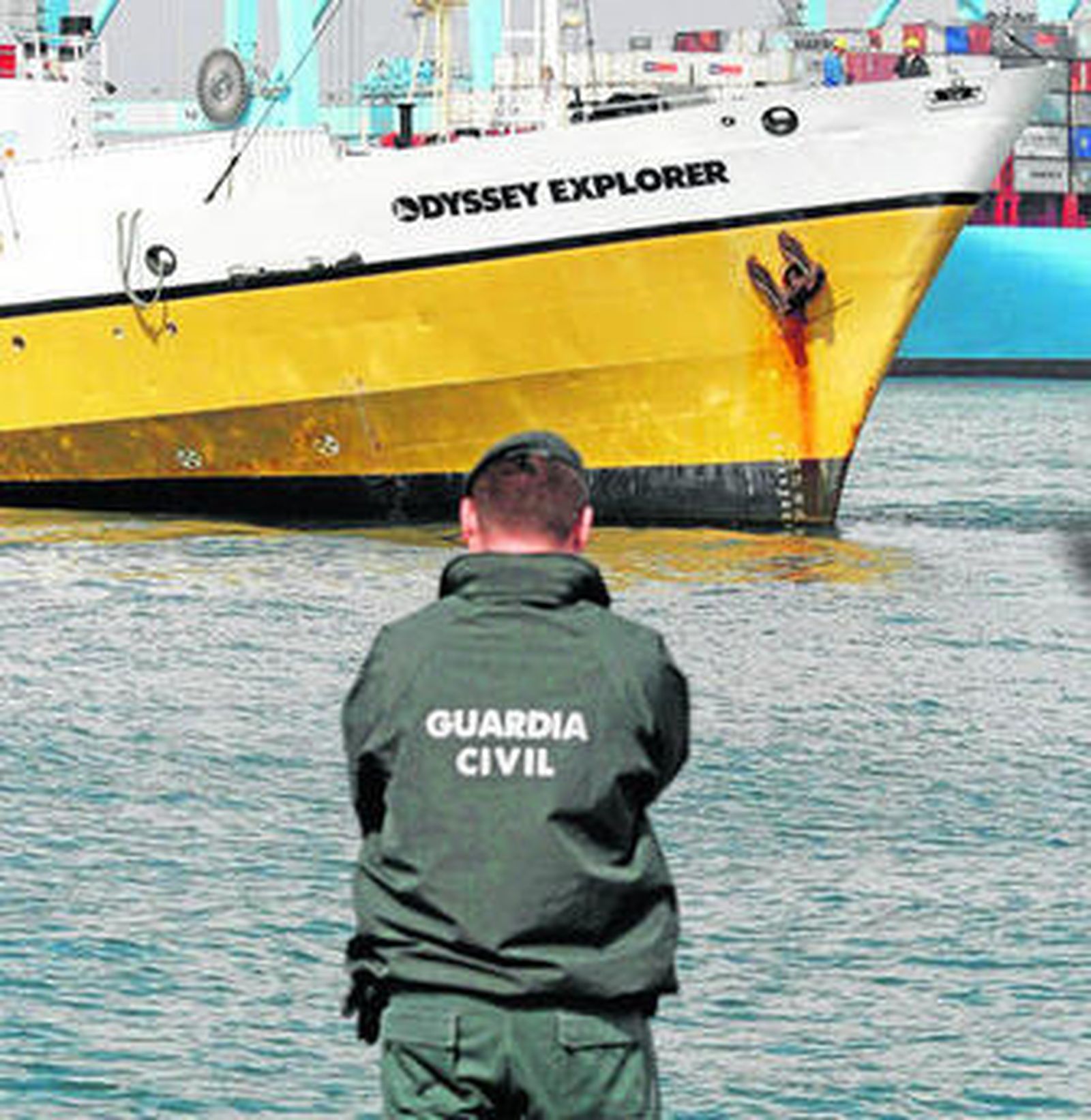 Imagen de archivo del buque cazatesoros en el puerto de Algeciras.