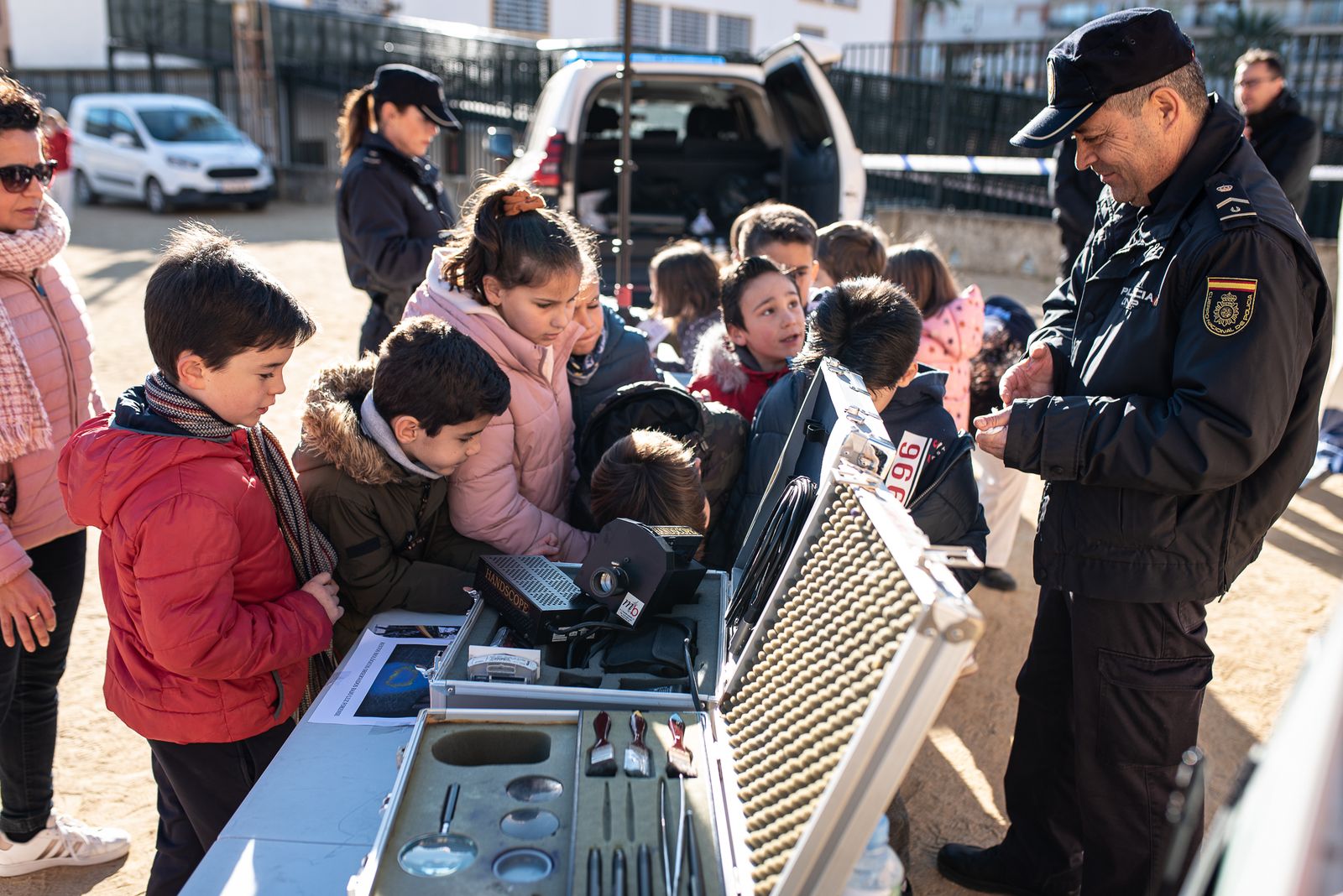 Imágenes de la exhibición de la Policía Nacional en el SAFA Funcadia