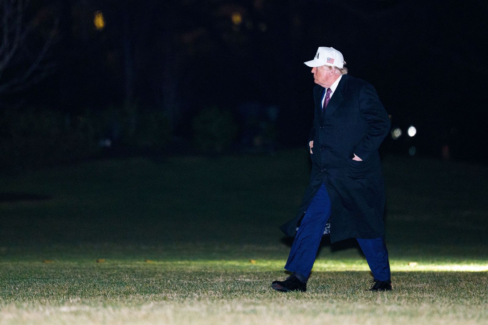 Donald Trump, en los jardines de la Casa Blanca.