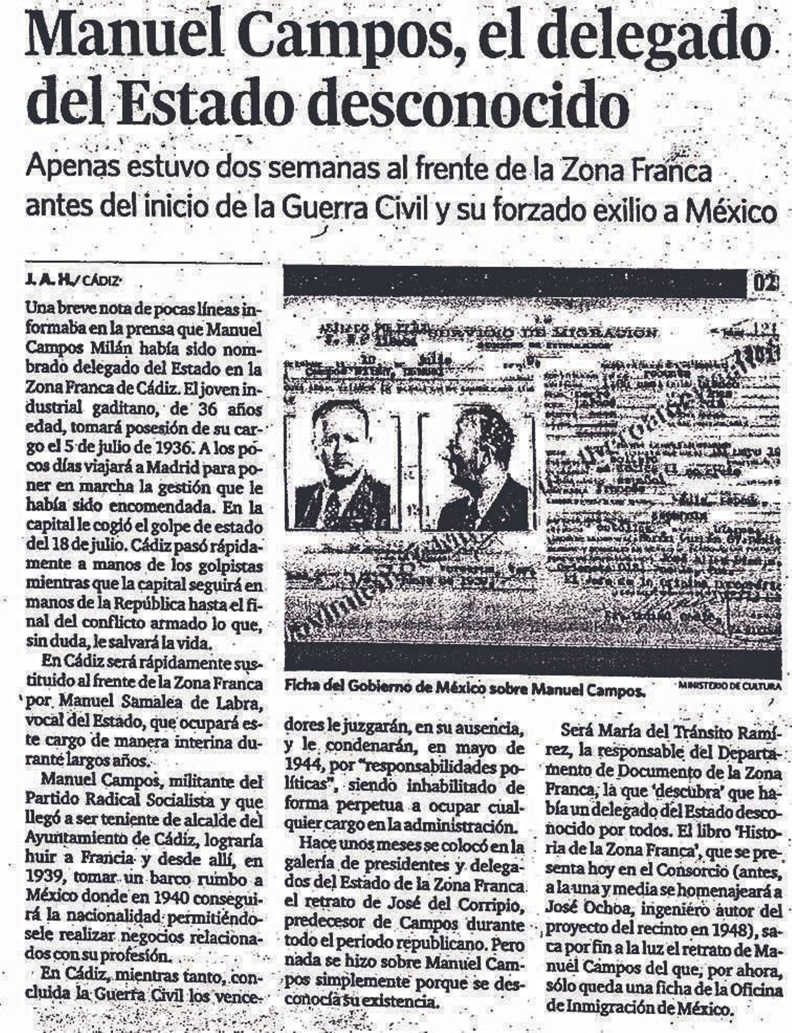 Diario de Cádiz, jueves 22 de diciembre de 2011.