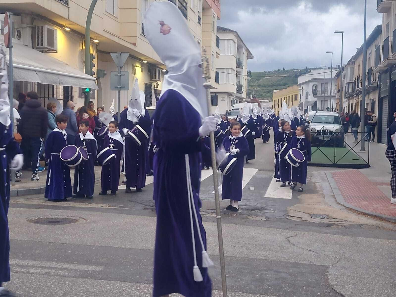 Martes Santo en Baena: El miserere de Jesús del Huerto y San Diego desafía a la lluvia, en imágenes