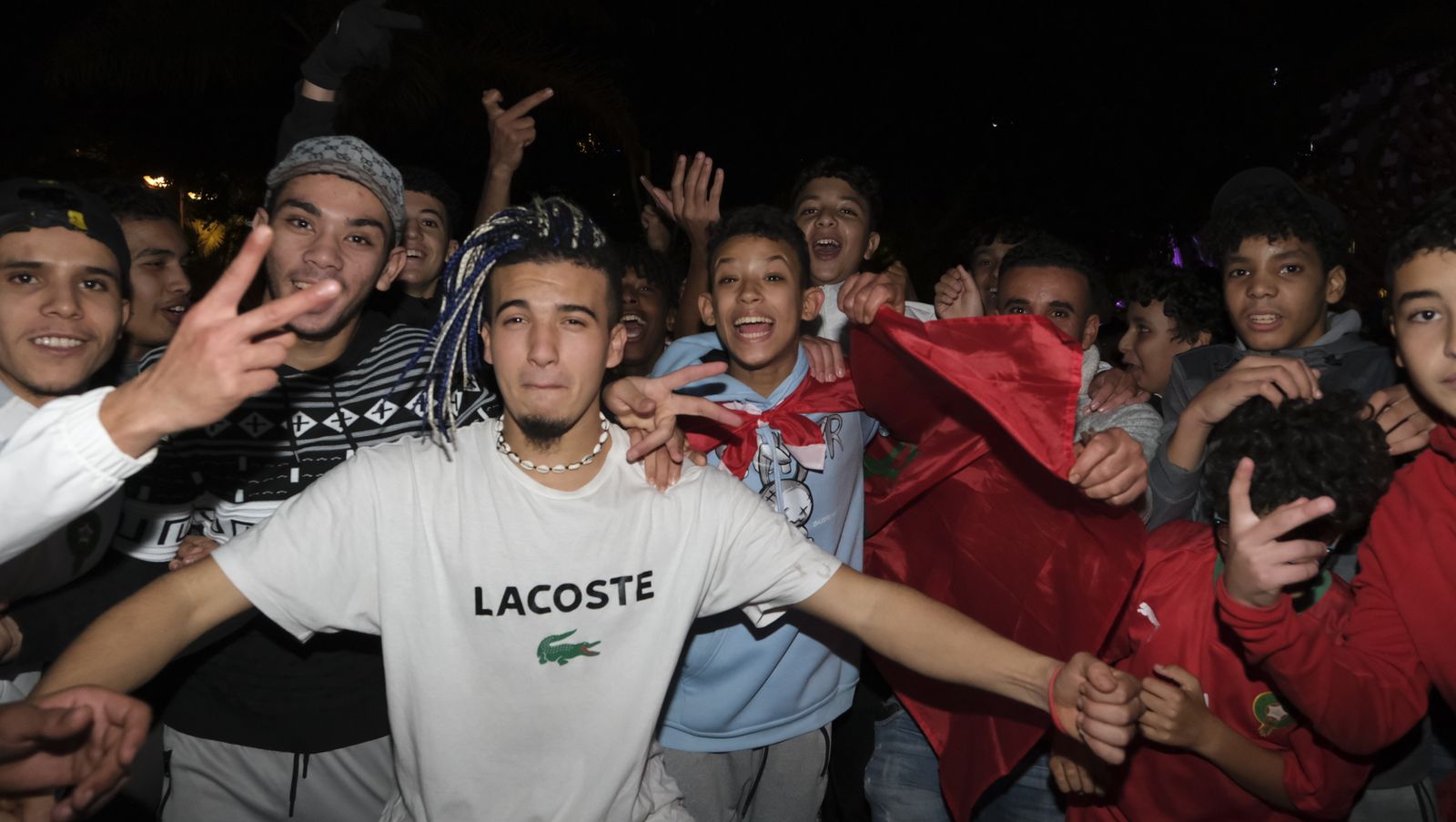 Imágenes de la celebración en Almería, del pase a semifinales de Marruecos en el Mundial de Fútbol de Qatar