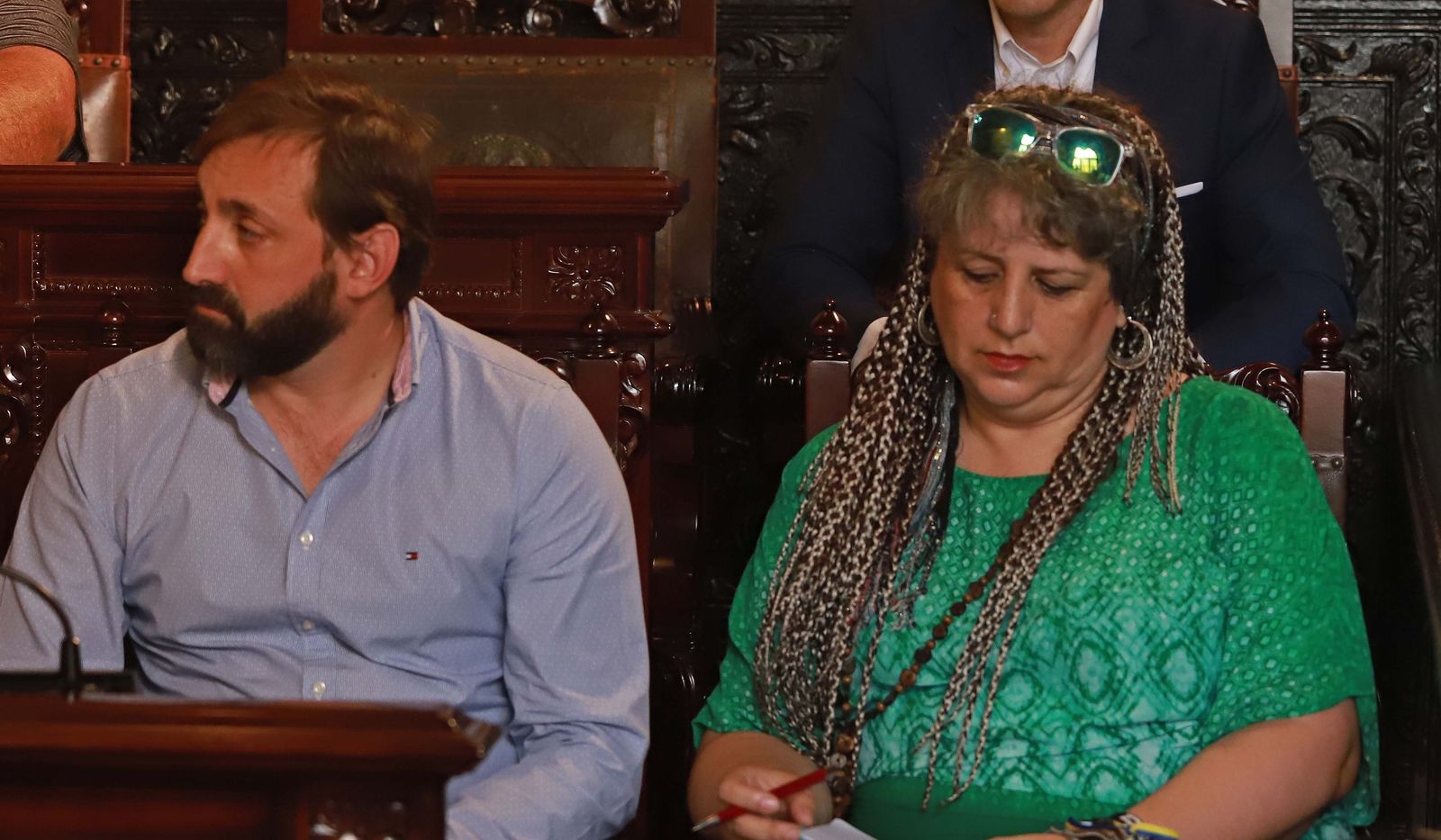 Javier Viso y Leonor Rodríguez, concejales de Adelante Algeciras.