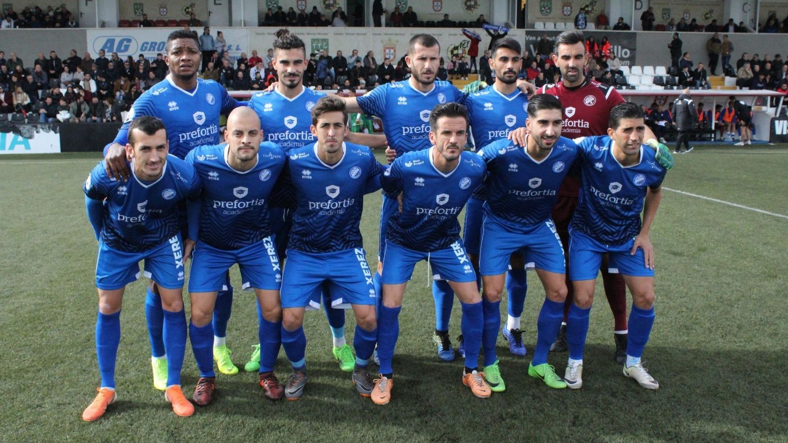 Equipo inicial del Xerez DFC en el Murube en la 19/20.