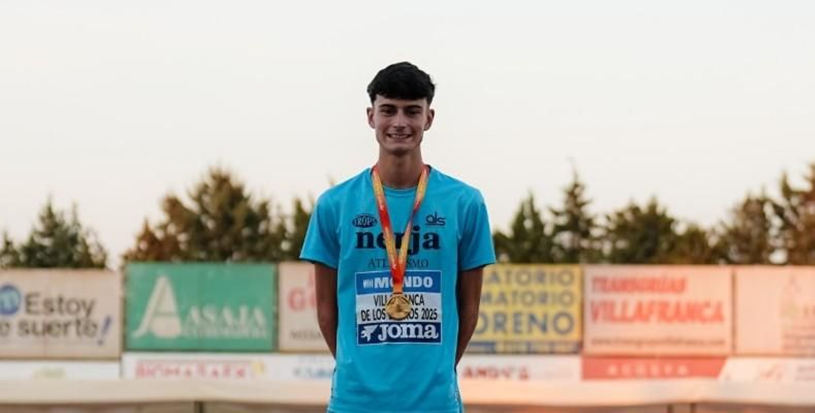 Leandro Andría con la medalla de oro. Leandro Andría con la medalla de oro.
