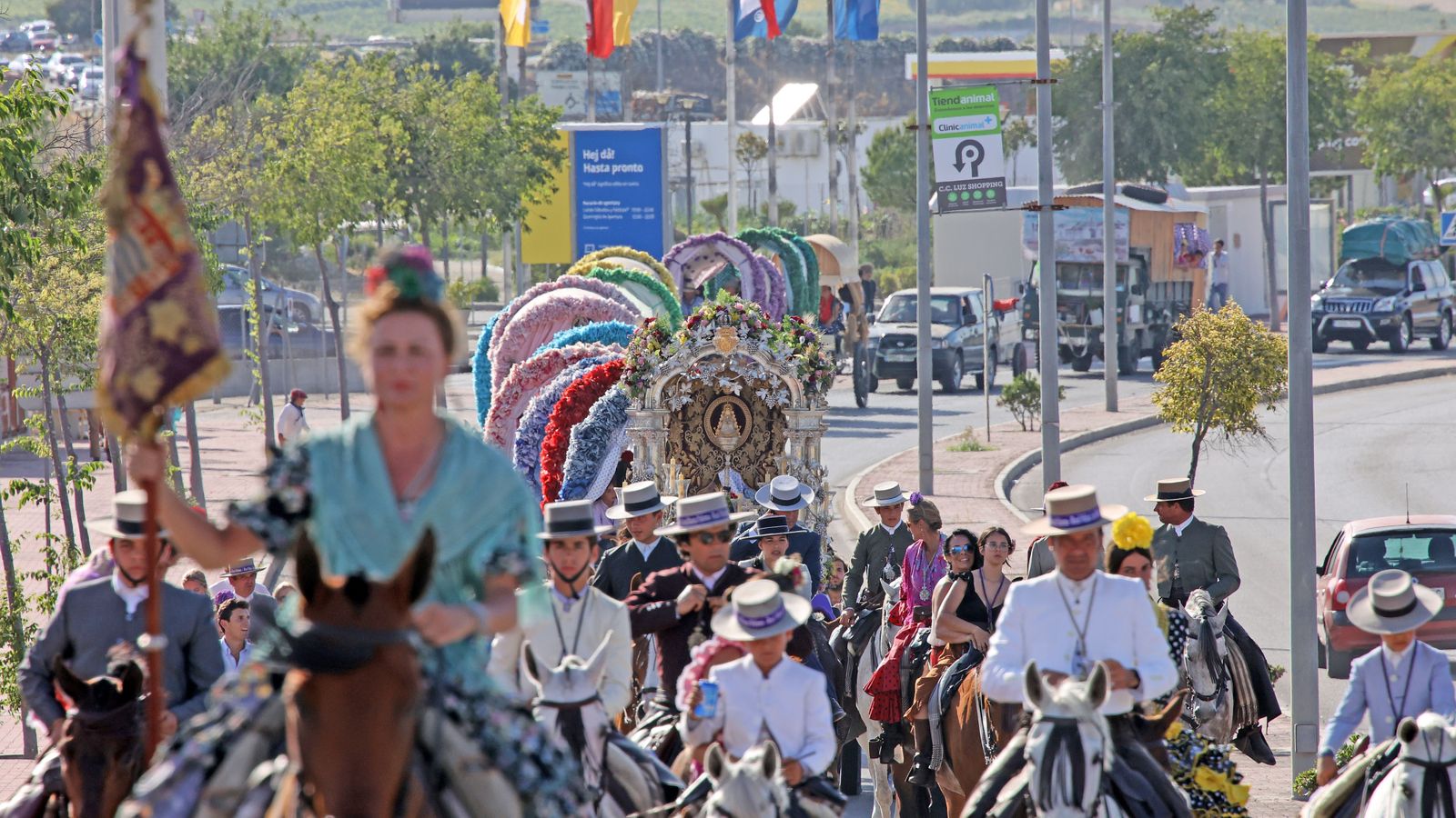 Llegada de la Hermandad del Rocío de Jerez a Santo Domingo