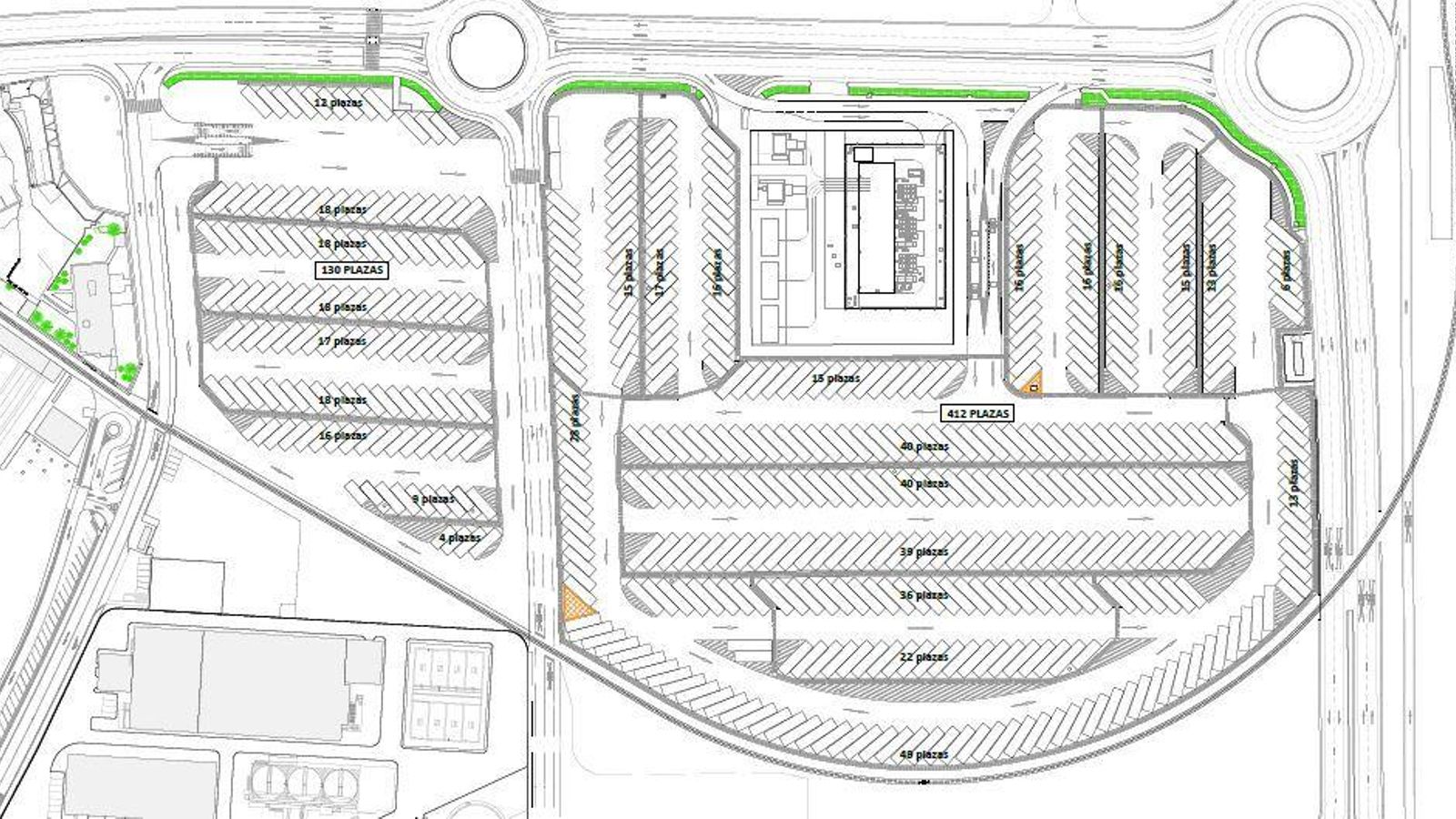 Diagrama del aparcamiento.