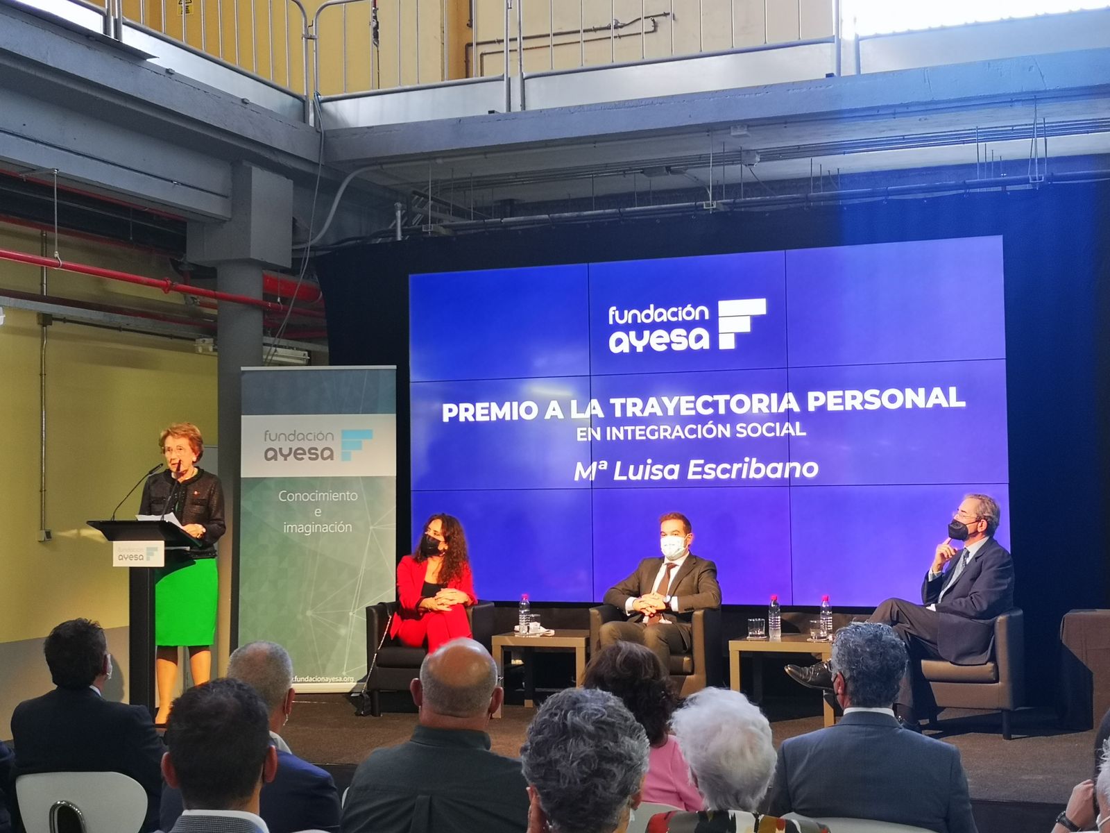 Escribano, durante su intervención en la entrega del premio.