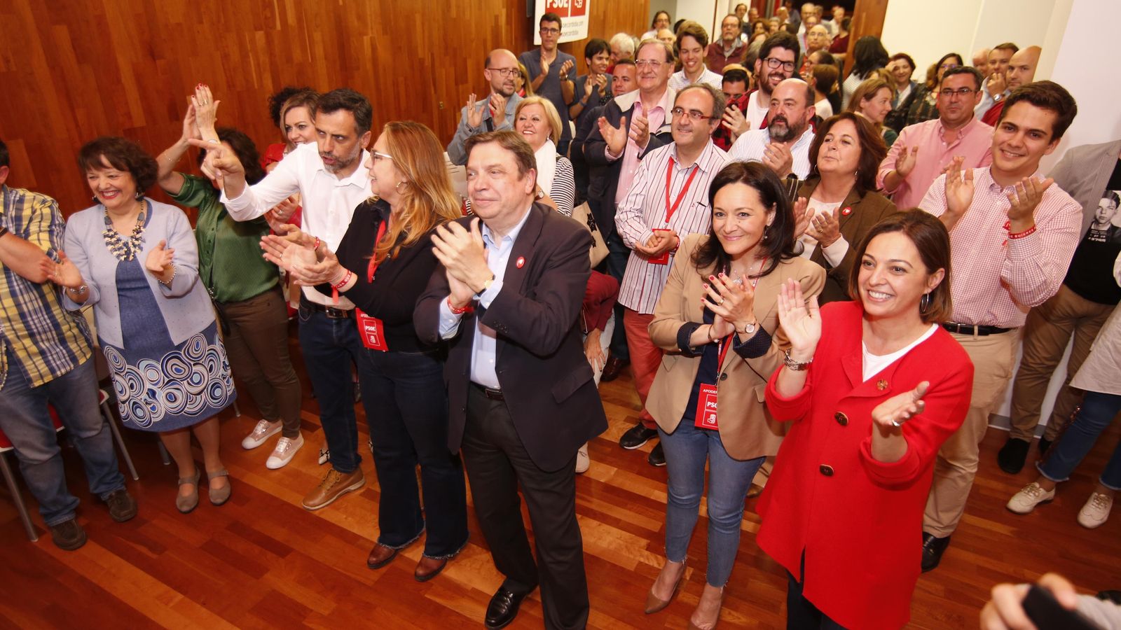 Celebración en la sede del PSOE