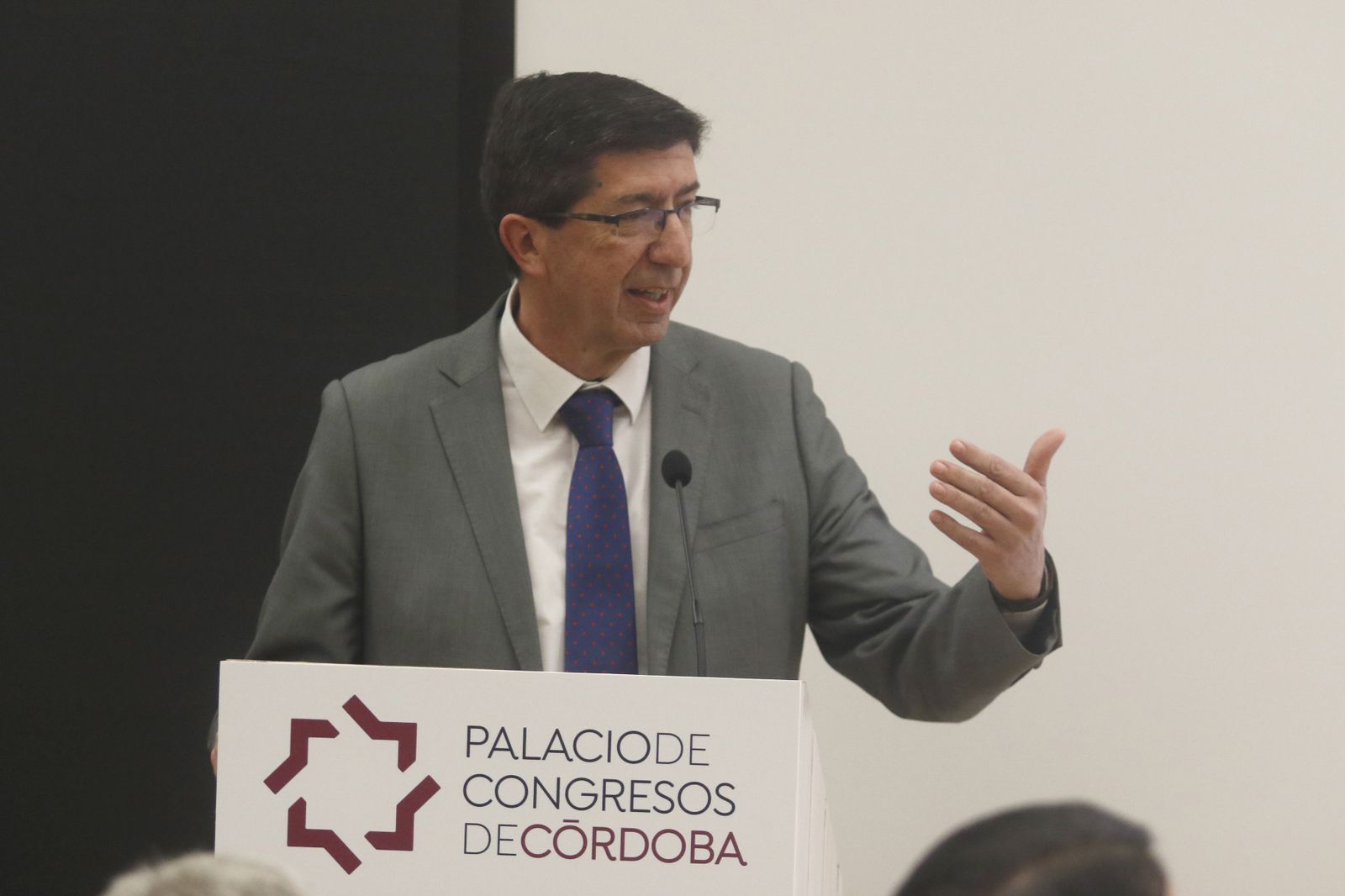 Juan Marín en el Palacio de Congresos.