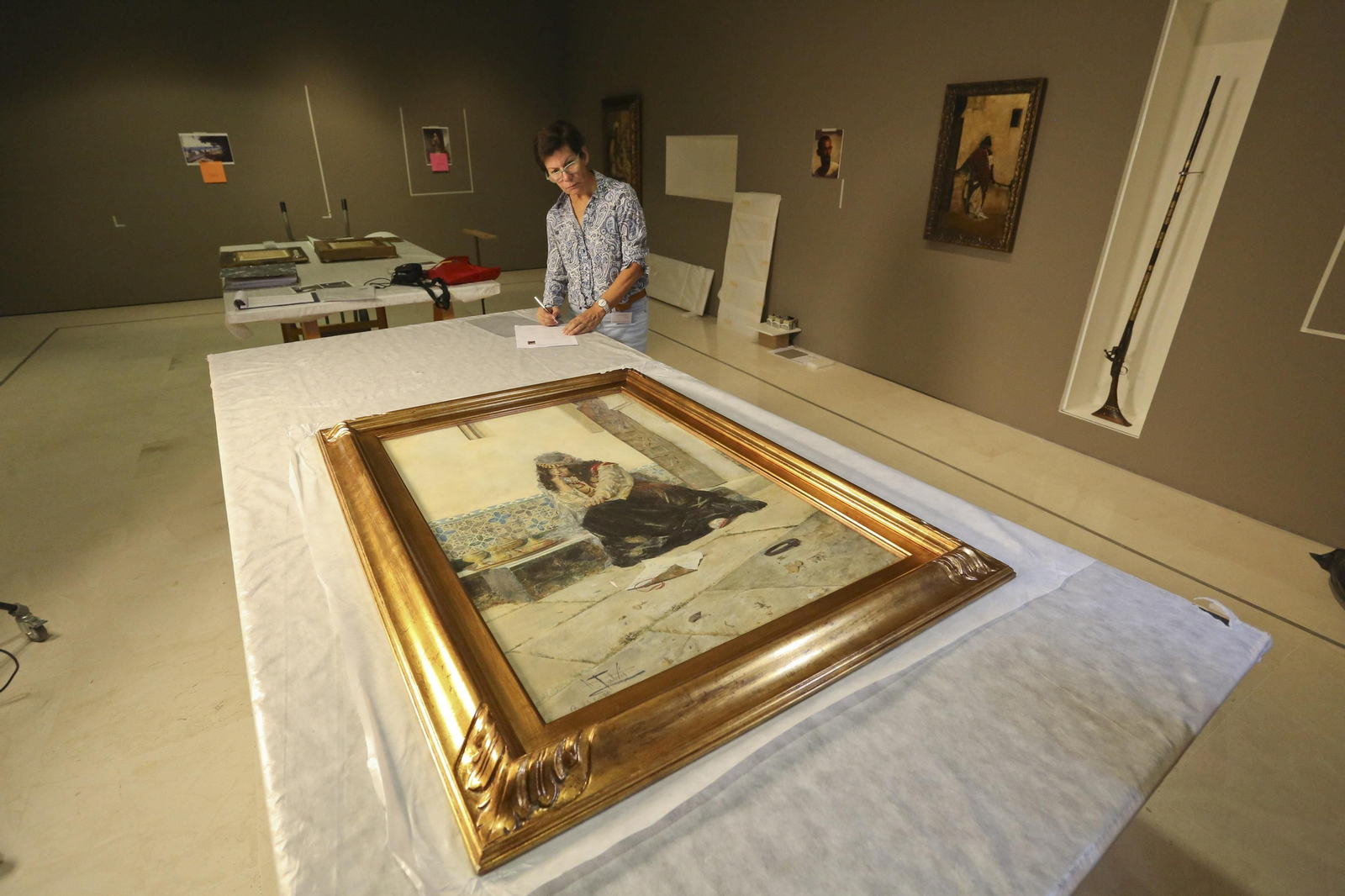 Fotos del montaje de la nueva exposición del Museo Carmen Thyssen