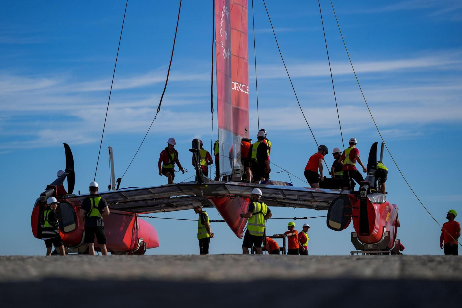 El día a día de la Sail GP en el muelle de Cádiz