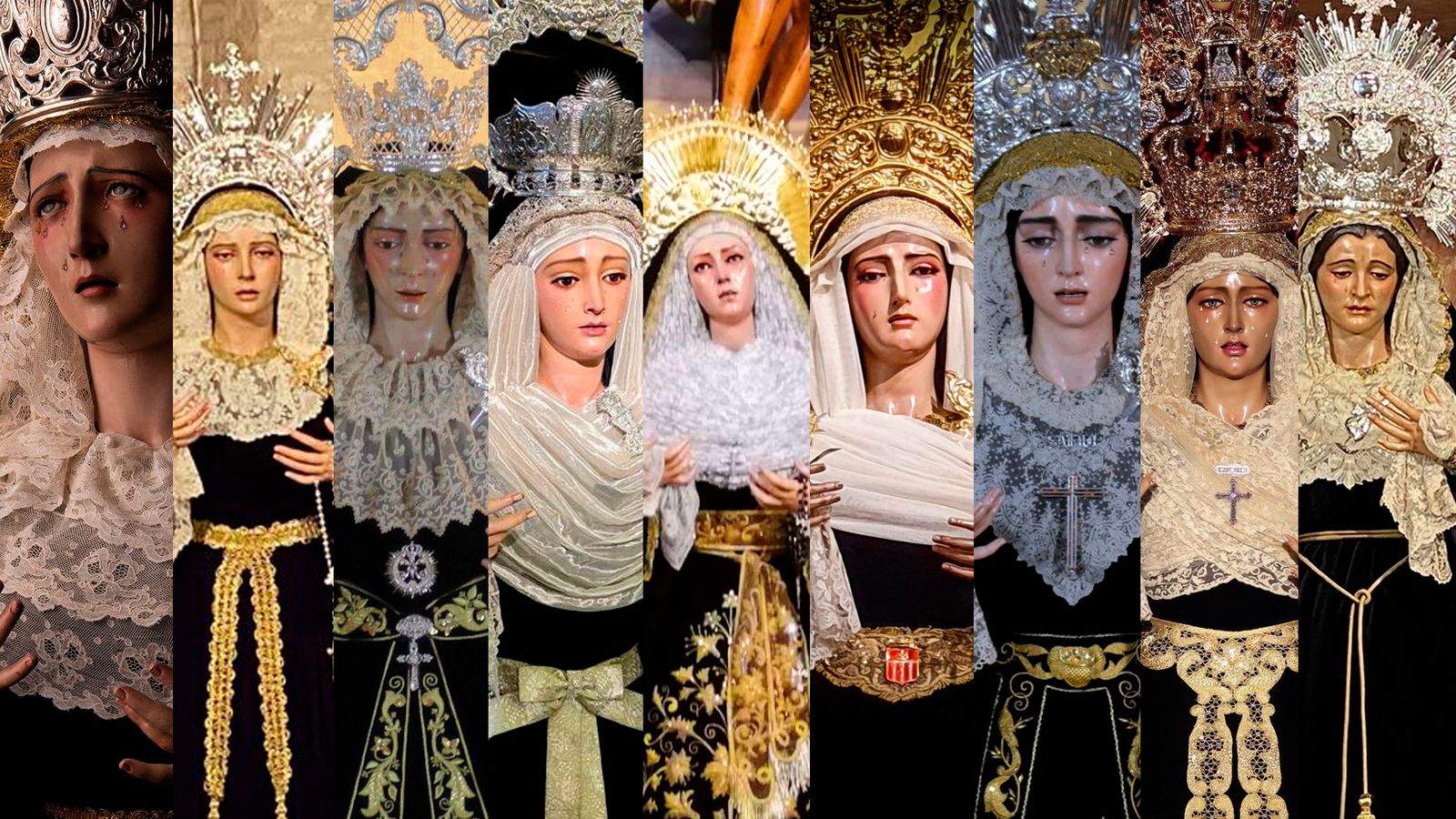 Las Dolorosas del Lunes Santo se visten de luto