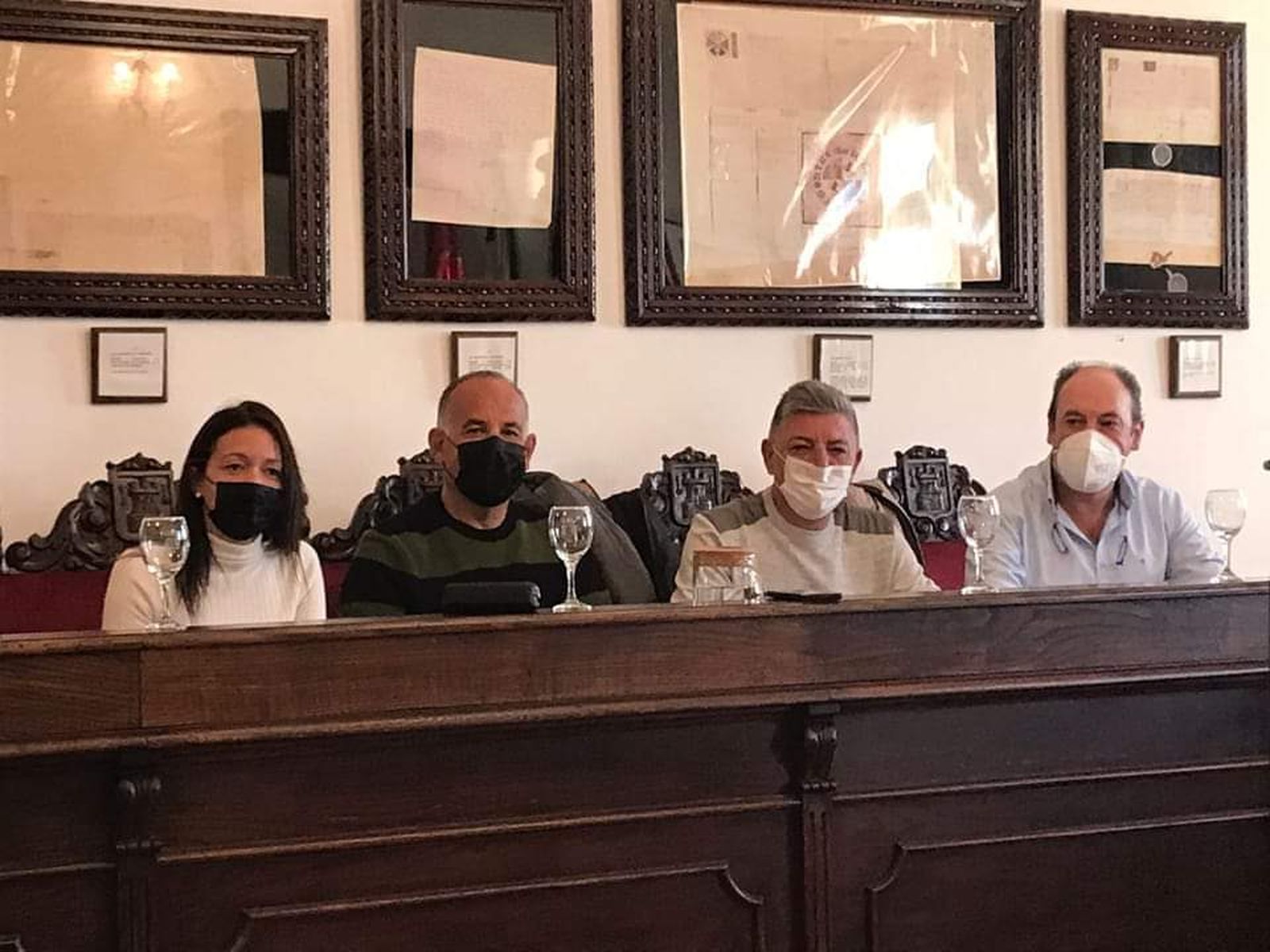 Cuatro de los cinco concejales del PP de Tarifa.