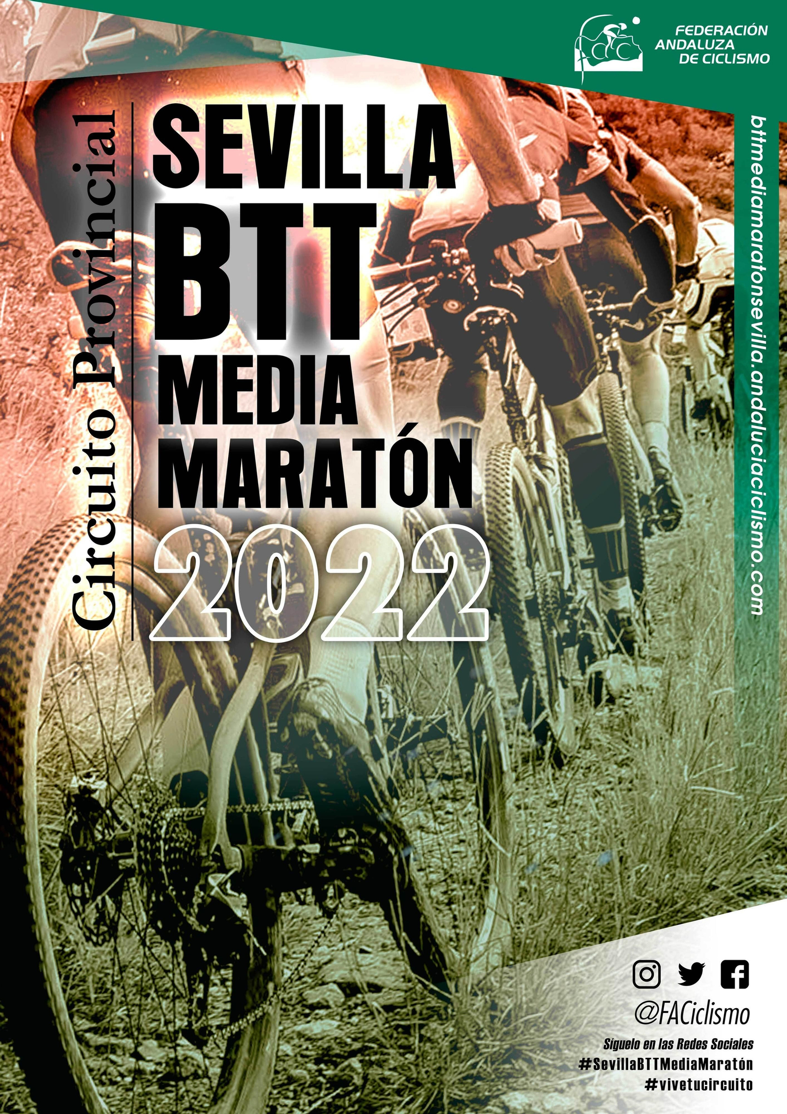Cartel del circuito Provincial de Sevilla de BTT Media Maratón 2022.