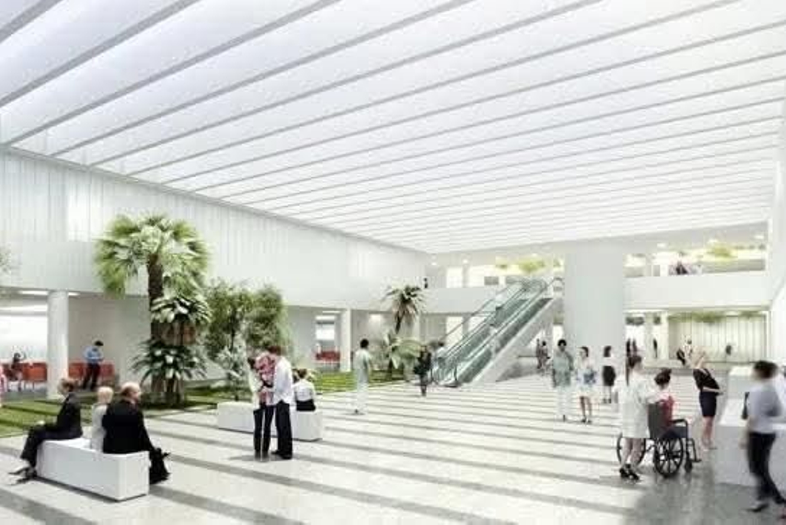 Reproducción del interior del Materno Infantil de Huelva.