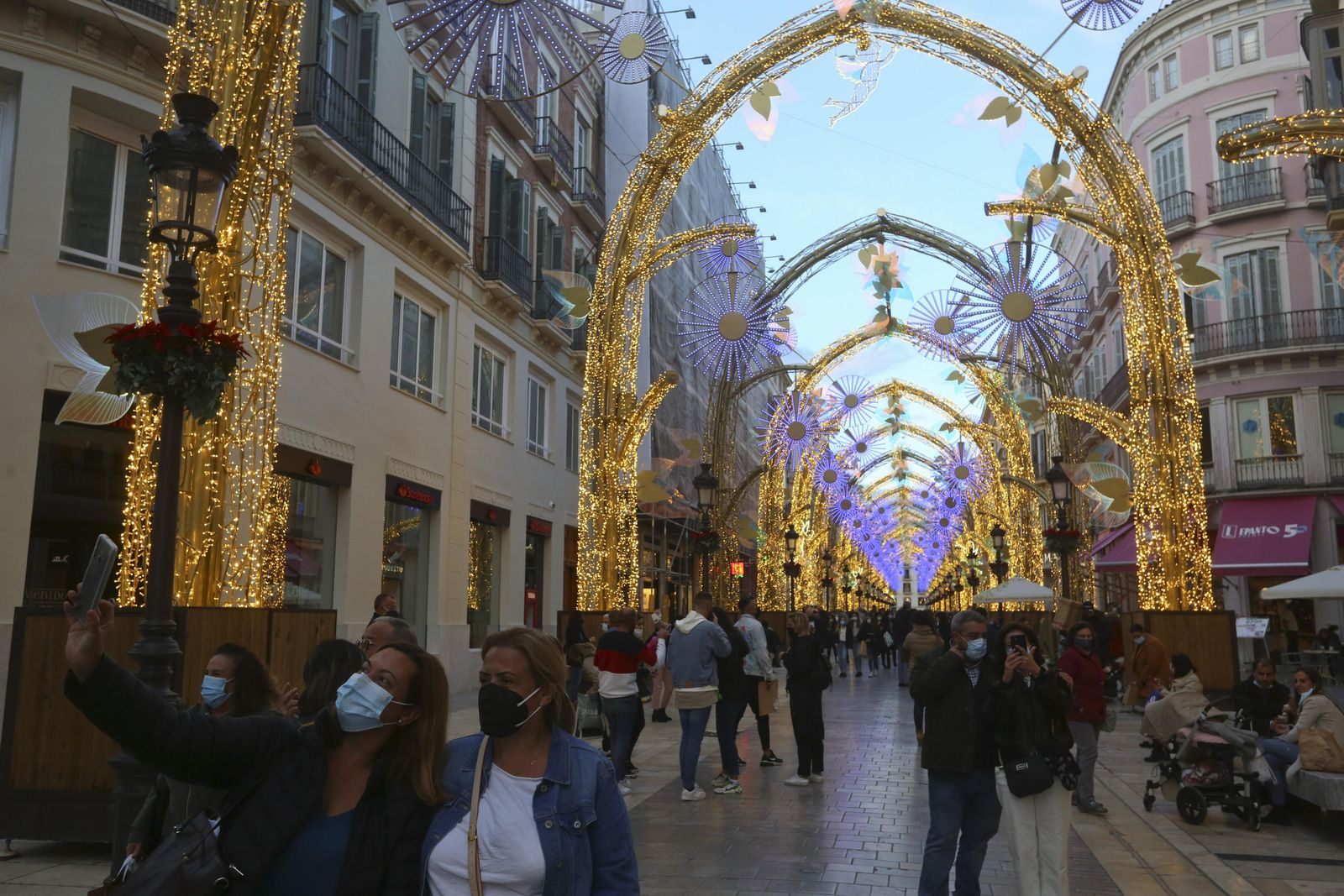 La inauguración de las luces de Navidad de Málaga