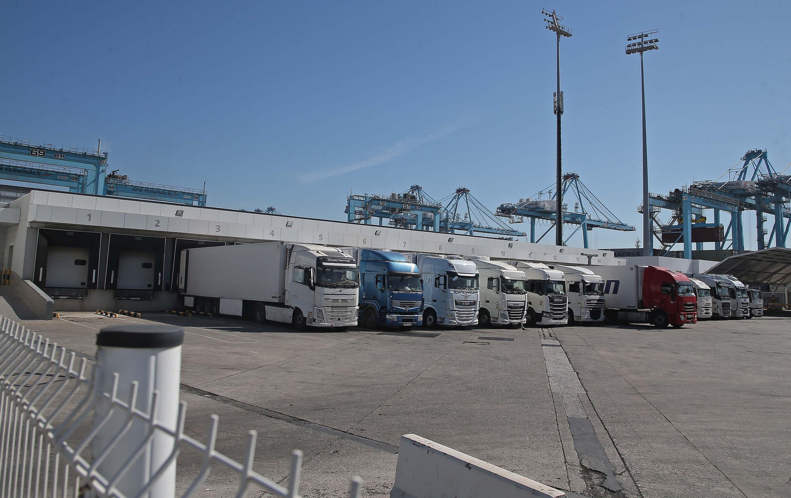Fotos del colapso de camiones en el Puesto de Control Fronterizo del Puerto de Algeciras